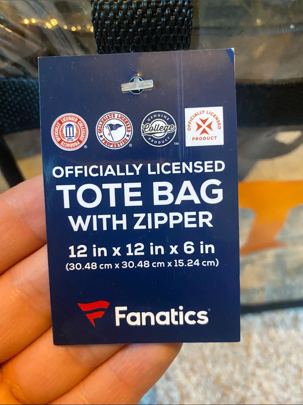 New Fanatics Officially licensed Tote Bags with Zipper - Picture 3 of 5